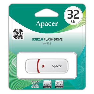 Накопичувач Apacer 32GB USB 2.0 Type-A AH333 White