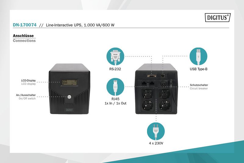 Джерело безперебійного живлення DIGITUS (DN-170074)