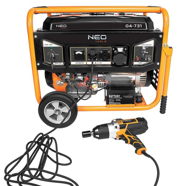 Генератор бензиновий Neo Tools 230В, 50 Гц, 6,5кВт (04-731)