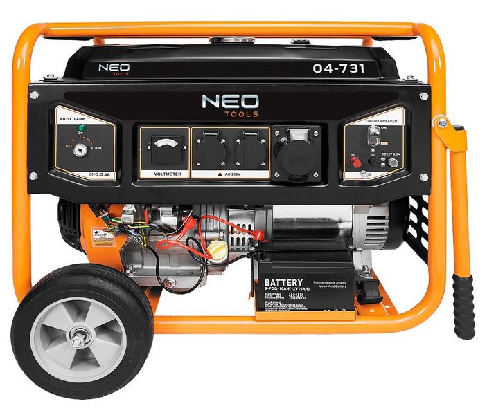 Генератор бензиновий Neo Tools 230В, 50 Гц, 6,5кВт (04-731)