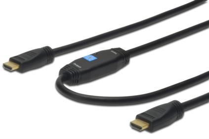 Кабель Digitus ASSMANN HDMI High speed с усилителем (AM/AM) 30m, Black (AK-330105-300-S)