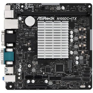 Материнська плата ASRock N100DC-ITX Intel Quad core N100 (up to 3.4GHz) 1xDDR4 M.2 HDMI mITX