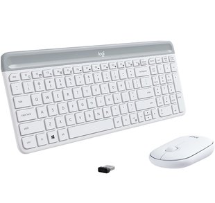 Комплект Logitech MK470 Slim Wireless UA Off-White (920-009205)