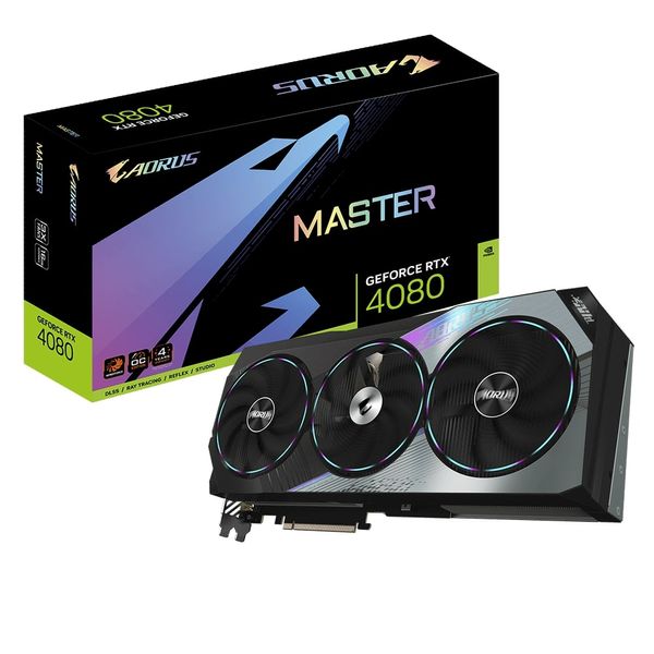 Відеокарта Gigabyte AORUS GeForce RTX 4080 16 GB MASTER (GV-N4080AORUS M-16GD)