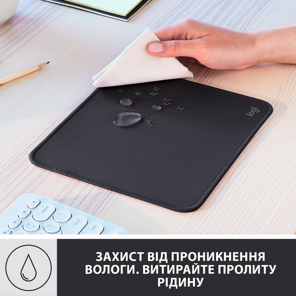 Килимок для миші Logitech Mouse Pad Studio Series Graphite (956-000049)