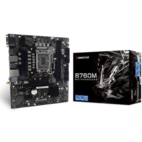 Материнська плата Biostar B760MX2-E D4 s1700 B760 2xDDR4 HDMI D-Sub mATX