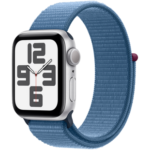 Смарт-годинник Apple Watch SE (2023) GPS 40mm Silver Aluminium Case with Winter Blue Sport Loop (MRE33QP/A)