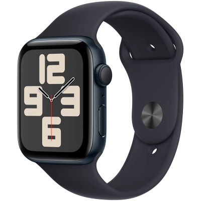 Смарт-годинник Apple Watch SE (2023) GPS 44mm Midnight Aluminium Case with Midnight Sport Band - S/M (MRE73QP/A)