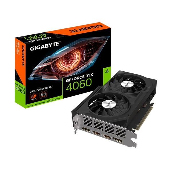 Відеокарта Gigabyte GeForce RTX4060 8Gb WINDFORCE OC (GV-N4060WF2OC-8GD)