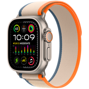 Смарт-годинник Apple Watch Ultra 2 GPS + Cellular 49mm Titanium Case with Orange/Beige Trail Loop - S/M (MRF13UL/A)