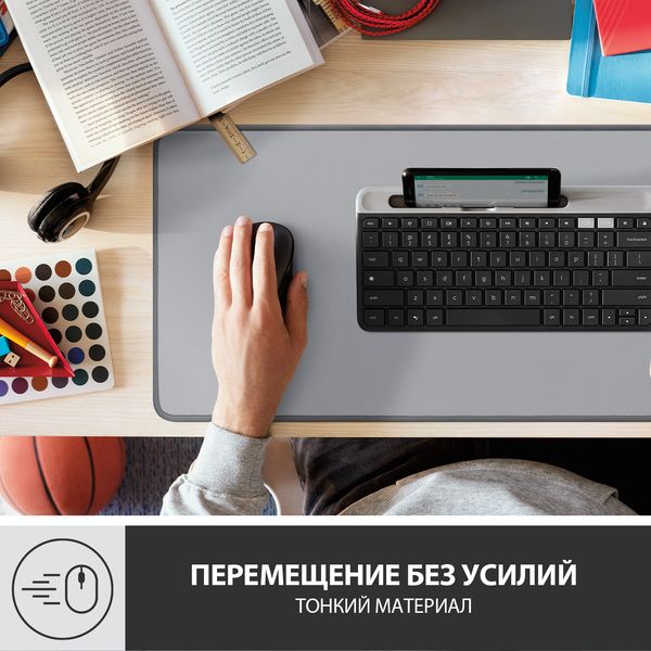 Килимок для мишки Logitech Desk Mat Studio Series Mid Grey (956-000052)