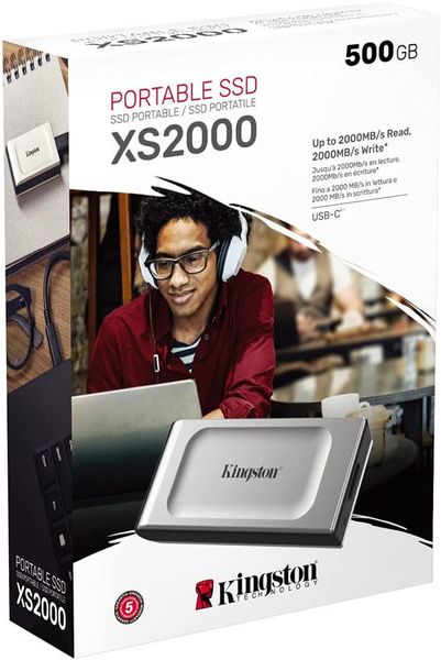 Портативний SSD Kingston 500GB USB 3.2 Gen 2x2 Type-C XS2000