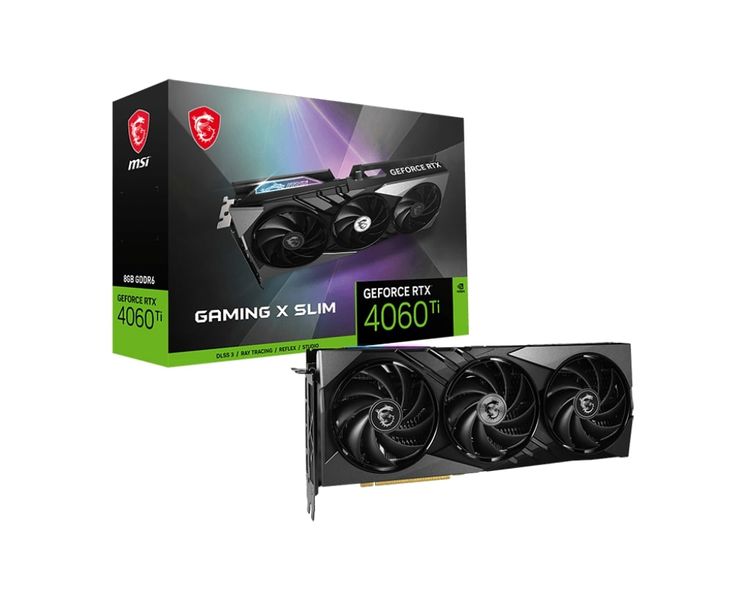 Відеокарта MSI GeForce RTX 4060 Ti GAMING X SLIM 8GB (912-V515-076)