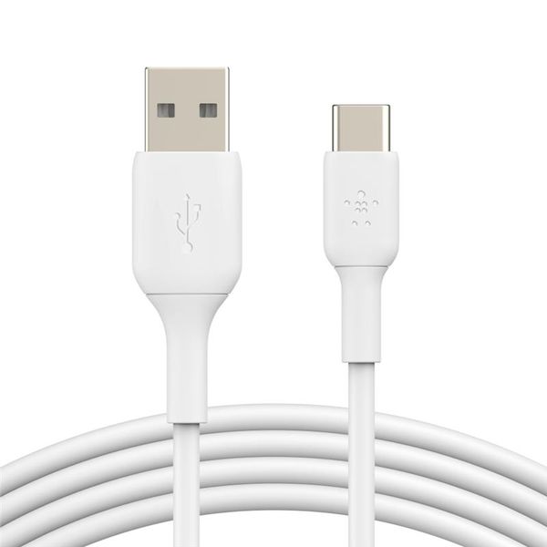 Кабель Belkin USB-A – USB-C, PVC, 1m, white (CAB001BT1MWH)