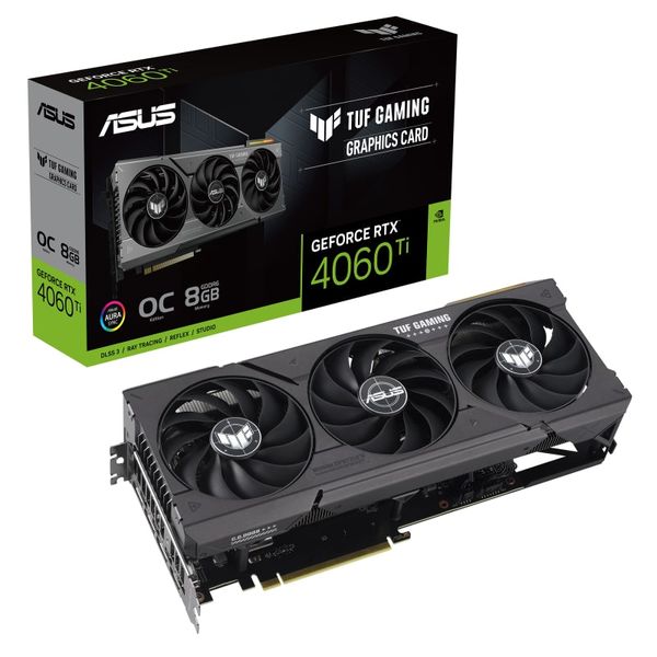 Видеокарта Asus GeForce RTX 4060 Ti 8GB GDDR6X OC GAMING TUF-RTX4060TI-O8GGAMING (90YV0J50-M0NA00)