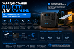 Зарядні станції Bluetti для Starlink фото