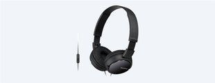 Наушники с оголовьем Sony MDR-ZX110AP 3.5 мм с микрофоном, чёрный (MDRZX110APB.CE7)