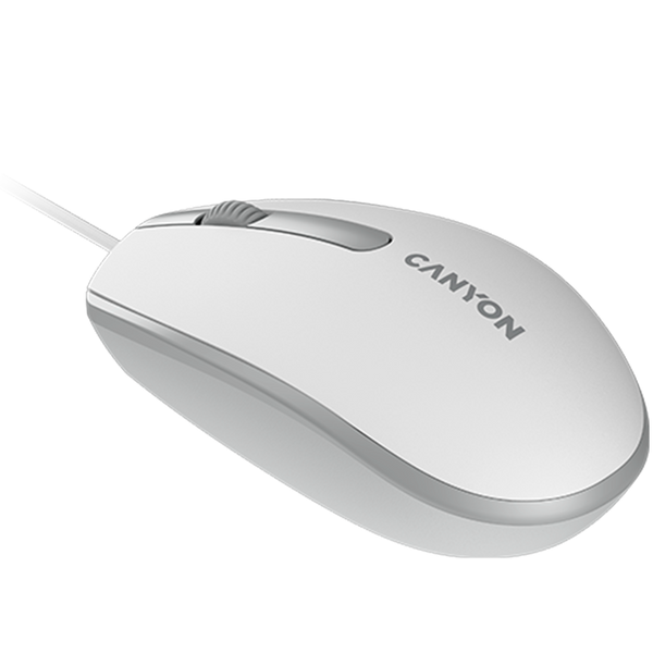 Мишка CANYON M-10 Біло-сірий (CNE-CMS10WG)