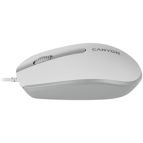 Мишка CANYON M-10 Біло-сірий (CNE-CMS10WG)