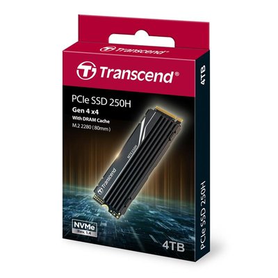 Накопичувач SSD Transcend M.2 4TB PCIe 4.0 MTE250H + радіатор TS4TMTE250H