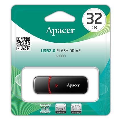 Накопитель Apacer 32GB USB 2.0 Type-A AH333 Black