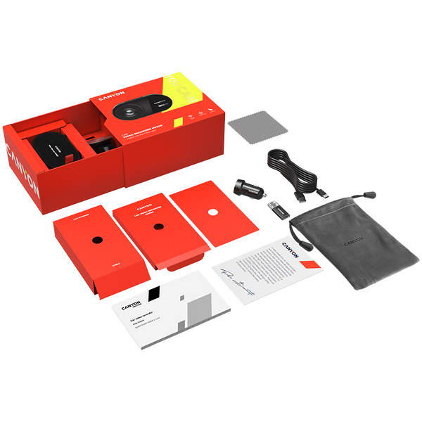 Відеореєстратор CANYON DVR25 Чорний (CND-DVR25), Чорний