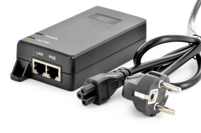 PoE-Инжектор DIGITUS PoE Ultra 802.3at, 10/100/1000 Mbps, Output max. 48V, 60W (DN-95104)