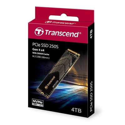 Накопичувач SSD Transcend M.2 4TB PCIe 4.0 MTE250S + розсіювач тепла TS4TMTE250S