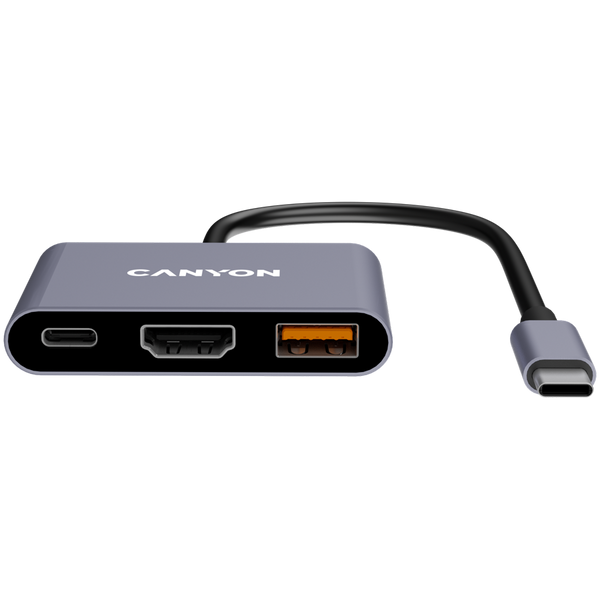 USB-хаб CANYON DS-4 Сірий (CNS-TDS4), Серый
