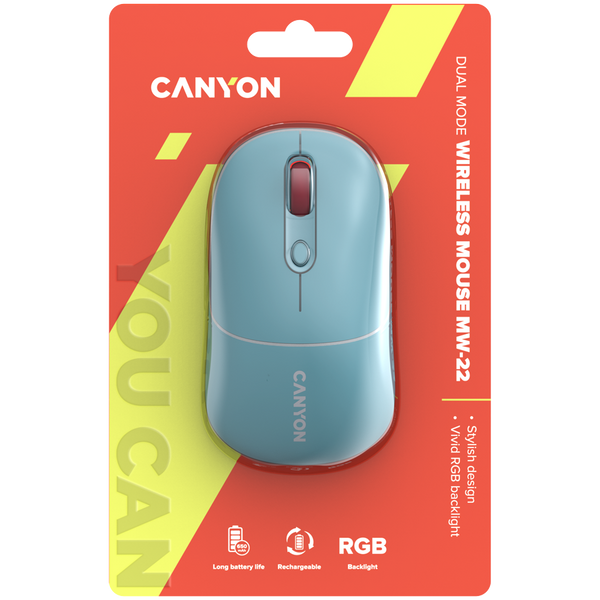 Бездротова мишка CANYON MW-22 темно-бірюзова (CNS-CMSW22DC)