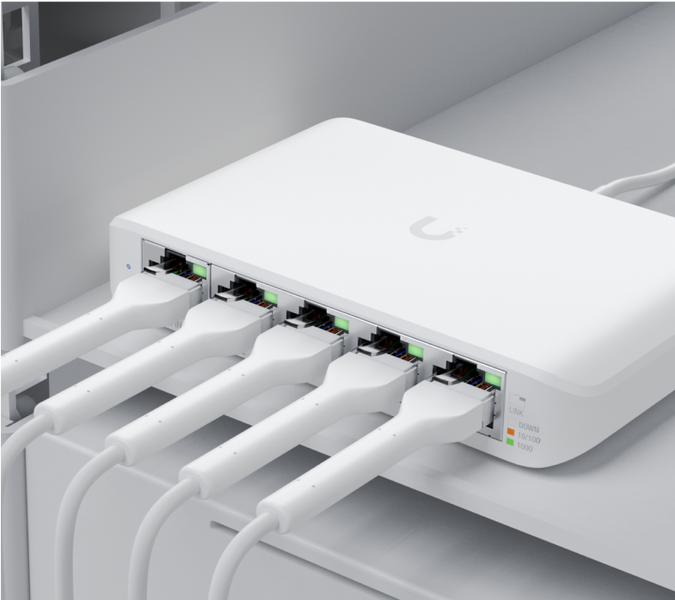 Коммутатор Ubiquiti UniFi Switch Flex Mini 5&times;1GbE питание USB-C или PoE (USW-FLEX-MINI-EU)