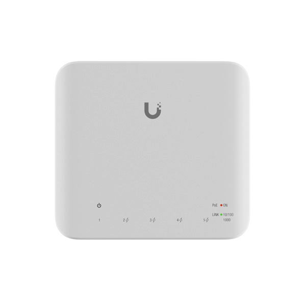 Комутатор Ubiquiti UniFi Switch Flex 5&times;GbE, 4&times;PoE+ (USW-FLEX)