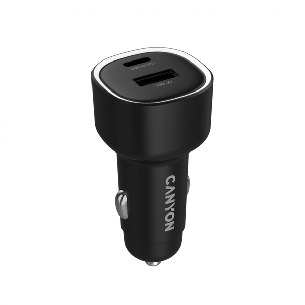 Автомобильное зарядное устройство CANYON OnDrive 48 Чорний (CNE-CCABR3AC), Черный