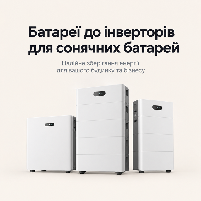 Батареї до інверторів для сонячних батарей