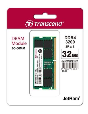 Оперативная память Transcend JetRam SO-DIMM DDR4 32Gb 3200 MHz (JM3200HSE-32G)