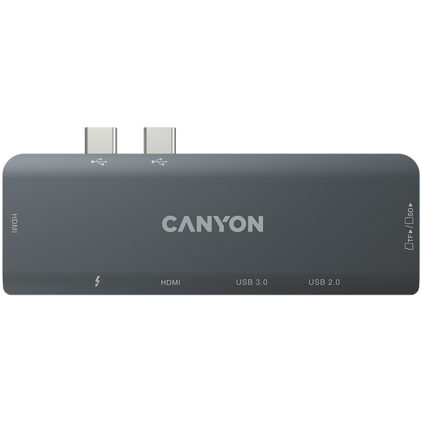 USB-хаб CANYON DS-5 Темно-сірий (CNS-TDS05B), Сірий