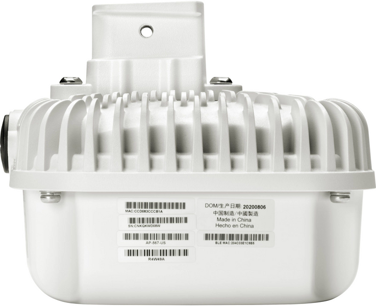 Зовнішня точка доступу HPE Aruba AP-565 Wi-Fi 6 2&times;2, IP66/67, від &minus;40 до +55 &deg;C, PoE 802.3at/bt (R4W43A)