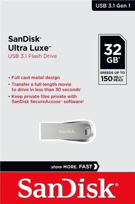 Накопичувач SanDisk 32GB USB 3.1 Type-A Ultra Luxe - Suricom
