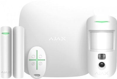 Комплект охранной сигнализации Ajax StarterKit Cam Plus белый - Suricom