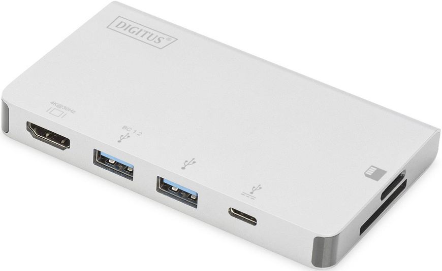Хаб DIGITUS USB-C > HDMI/2xUSB-A/USB-C/SD/MicroSD