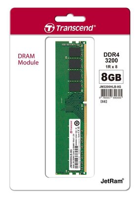 Оперативна пам'ять Transcend DDR4-3200 8192MB PC4-25600 (JM3200HLB-8G)