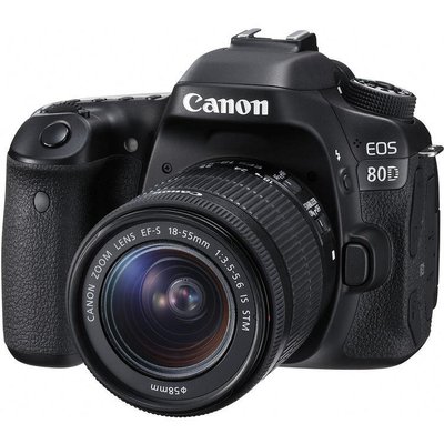Фотоапарат Canon EOS 80D + об'єктив 18-55 IS STM (1263C038) - Suricom