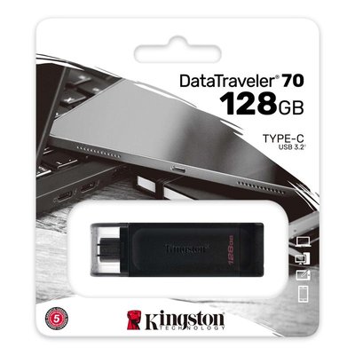 Накопичувач Kingston 128GB USB 3.2 Type-C Gen 1 DT70