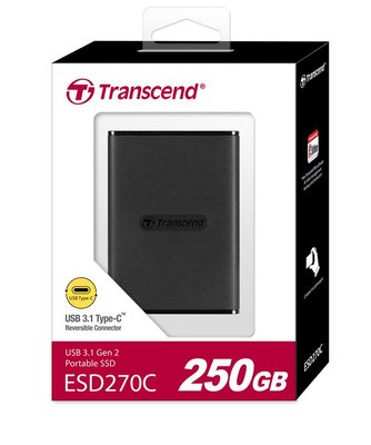 Портативний SSD Transcend 250GB USB 3.1 Gen 2 Type-C ESD270C TS250GESD270C)