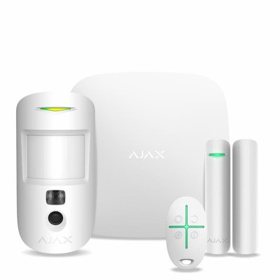 Комплект охоронної сигналізації Ajax StarterKit Cam, білий - Suricom