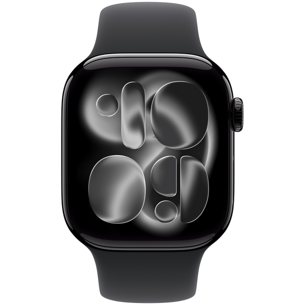 Смарт-годинник Apple Watch Series 11 GPS 42mm Jet Black Alu. Case w. Black S. Band - S/M (MEQT4)
