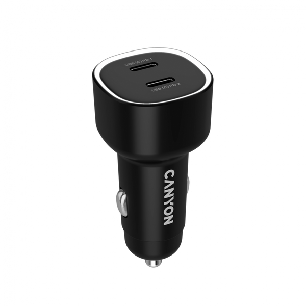 Автомобільний зарядний пристрій CANYON OnDrive 60 Чорний (CNE-CCABR3CC), Чорний