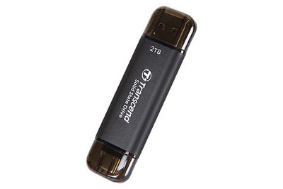 Портативний SSD Transcend 256GB USB 3.1 Gen 2 Type-A/C ESD310 Black TS256GESD310C)