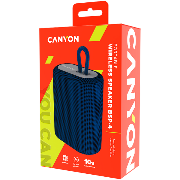 Портативная колонка CANYON BSP-4 Синий (CNE-CBTSP4BL), Синий