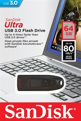 Накопичувач SanDisk 64GB USB 3.0 Type-A Ultra
